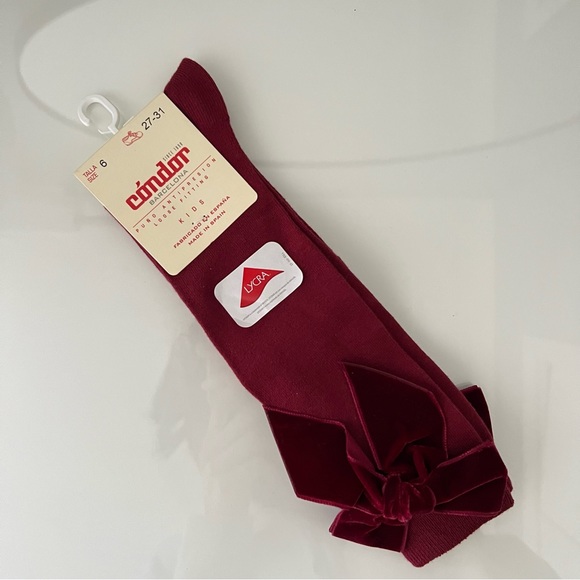 🆕Condor cotton knee-high socks with VELVET side bow size6 - Picture 4 of 5